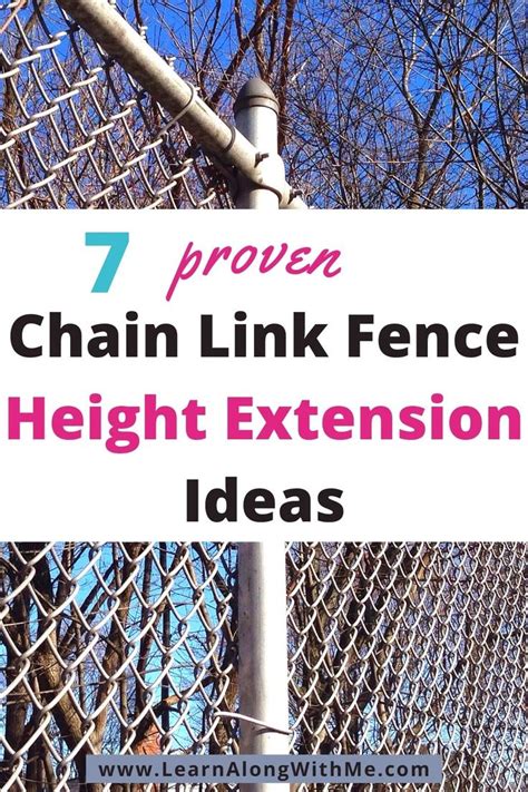 chain link fence height extension|More.